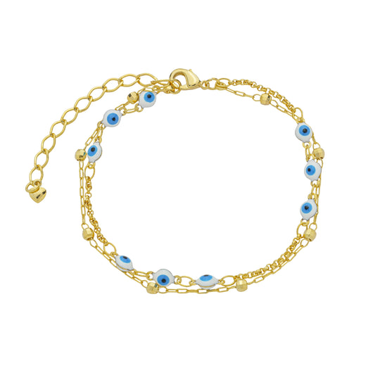Pulseira Dupla Olho Grego